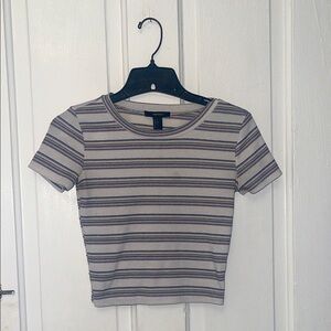 Forever 21 Multicolor Striped Crop Top
